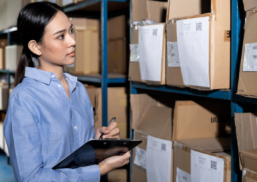 Barcode asset tracking process with asset barcodes